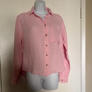 Beachlunchlounge Soft Pink Textured Blouse